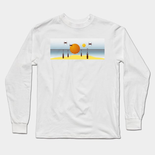 Tatooine Long Sleeve T-Shirt by YellowMadCat